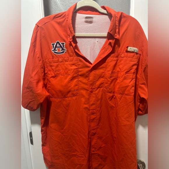 Men's Columbia Orange Auburn Tigers PFG Tamiami Shirt - Picture 3 of 7